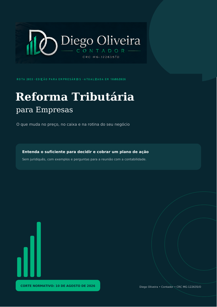 Capa do guia Reforma Tributária para Empresas